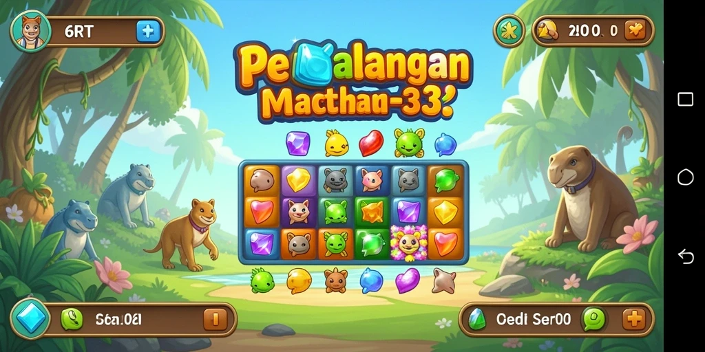 Tampilan gameplay seru dalam permainan Match-3 6RT.