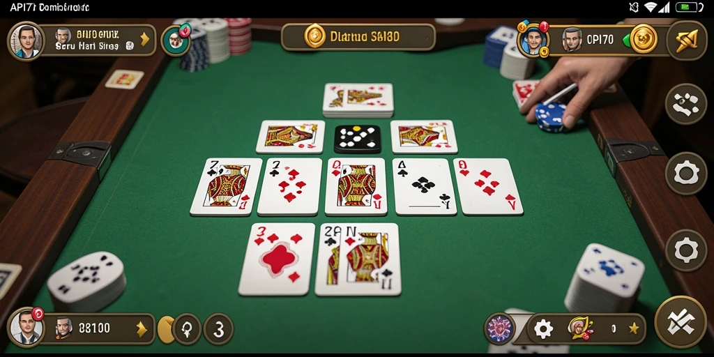 Screenshot gameplay API77 menampilkan pemain yang menikmati permainan domino.