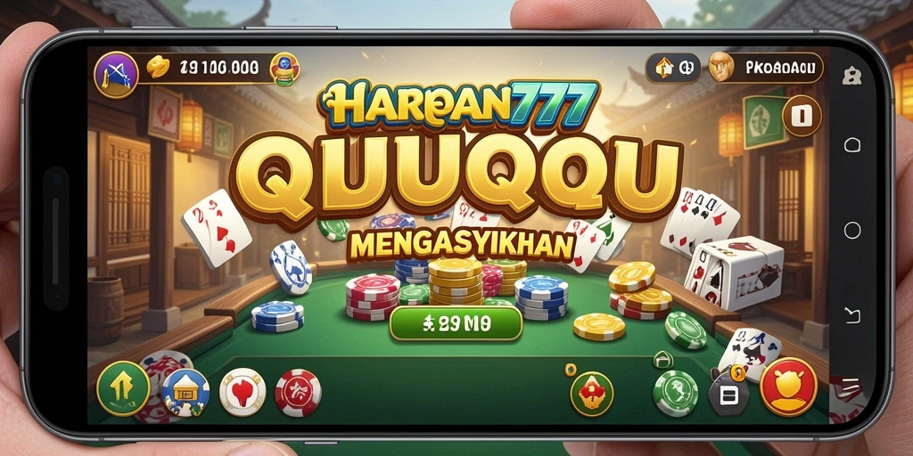 Screenshot utama HARAPAN777 menampilkan gameplay QiuQiu yang mendebarkan.