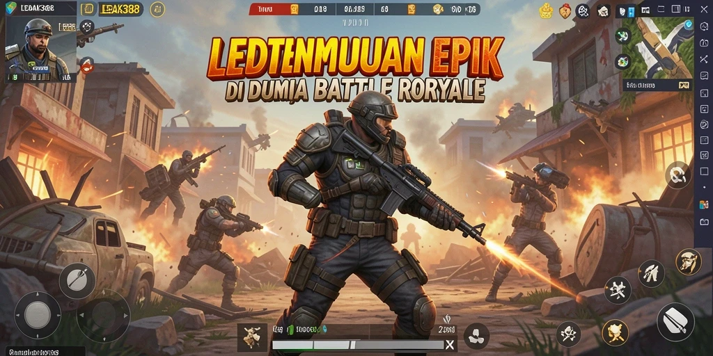 Gameplay LEDAK388 menampilkan pertempuran yang intens dan seru.