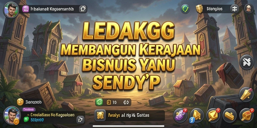 Tampilan gameplay seru dalam membangun bisnis di LEDAKGG.