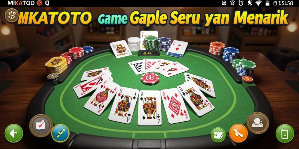 Screenshot utama MIKATOTO menampilkan gameplay Gaple yang seru.