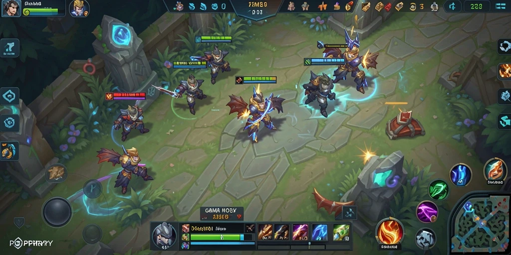 Screenshot gameplay PPRRYY menampilkan aksi pertempuran tim yang mendebarkan.