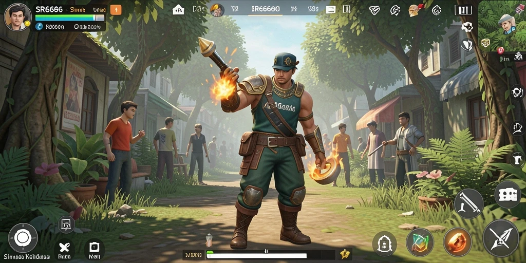 Tampilan menarik dari gameplay SR6666 saat karakter berinteraksi.